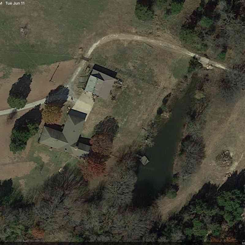 Kindrick Trail walking route map in Red Oak