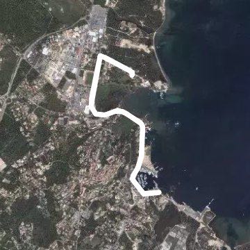 Quillici commander street walking route map in Porto-Vecchio