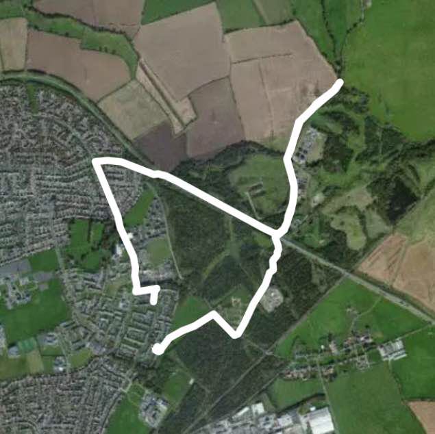 Cowpen bewley park walking route map in Cowpen Bewley