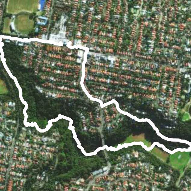 Flat Rock Creek walking route map in Northbridge