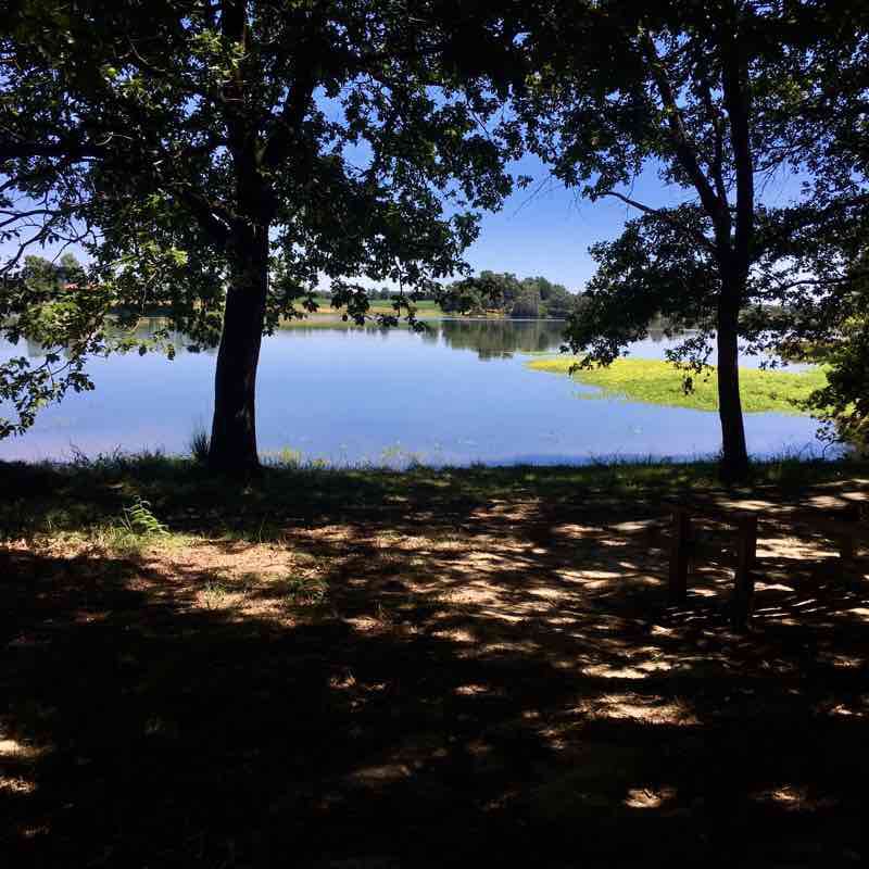 Lake Agès walking route map in Monségur