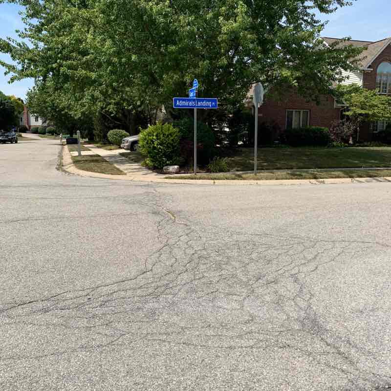 Long walk walking route map in McCordsville