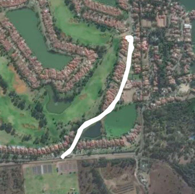 Pecanwood Drive Walk walking route map in Hartbeespoort