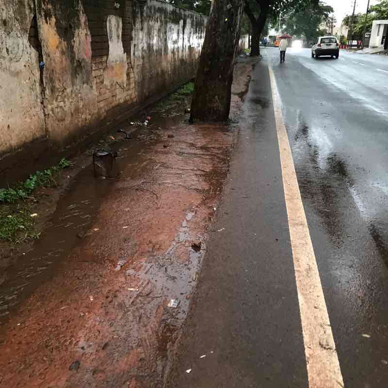 Around the campus in 20 min walking route map in Belagavi