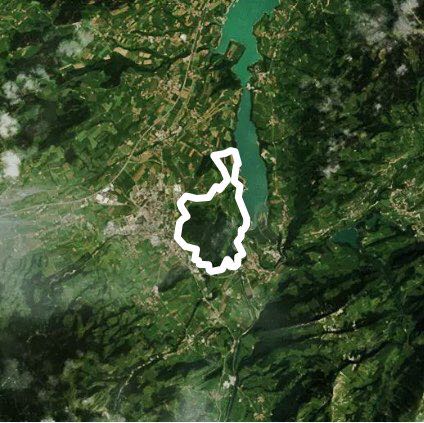 12.8km walking route map in Morlon