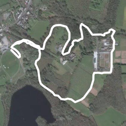 Loughgall park route 2 walking route map in Kilmore