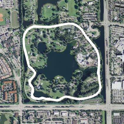 Smith Park 3.2 Miles walking route map in Pembroke Pines