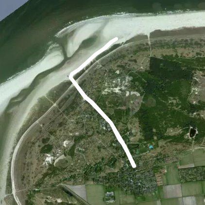 Schiermonnikoog Beach walking route map in Schiermonnikoog