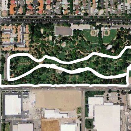 Town N Country walking route map in Madera