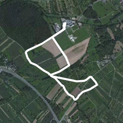 Cemetery round walking route map in Muggensturm