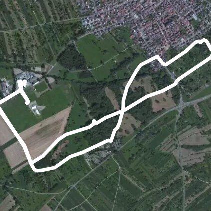 Playground round walking route map in Muggensturm