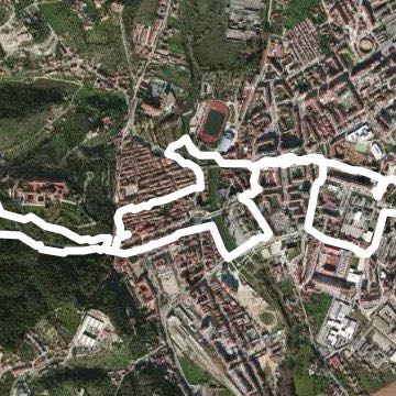 Drink walking route map in Tomar