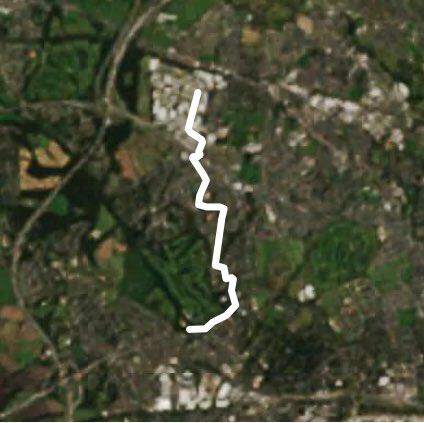 Monton Green to Wardley walking route map in Eccles