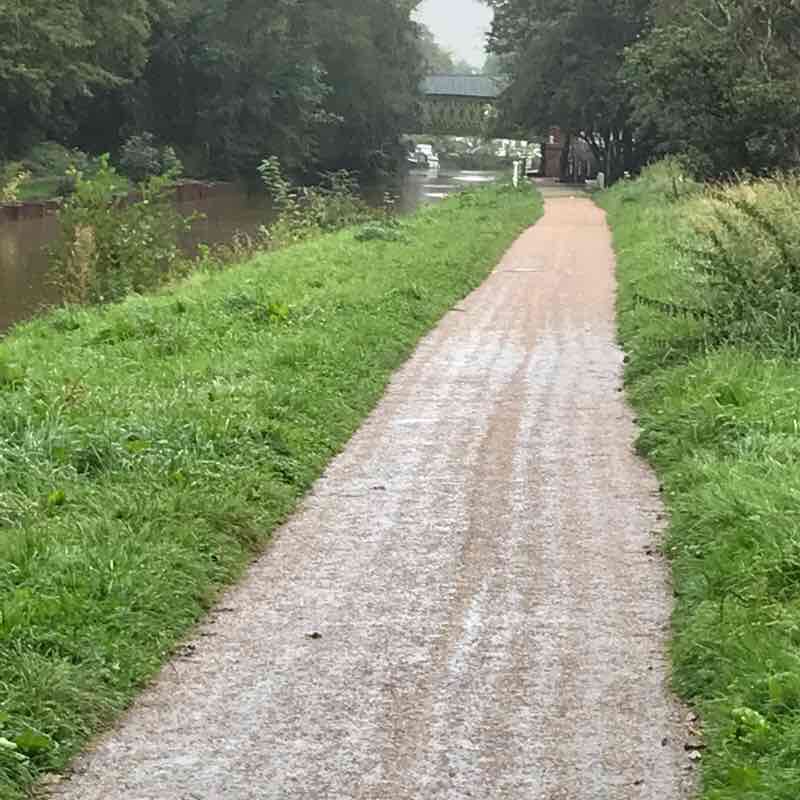 Looplines and canal bank half circle Walk Trail Worsley, Manchester