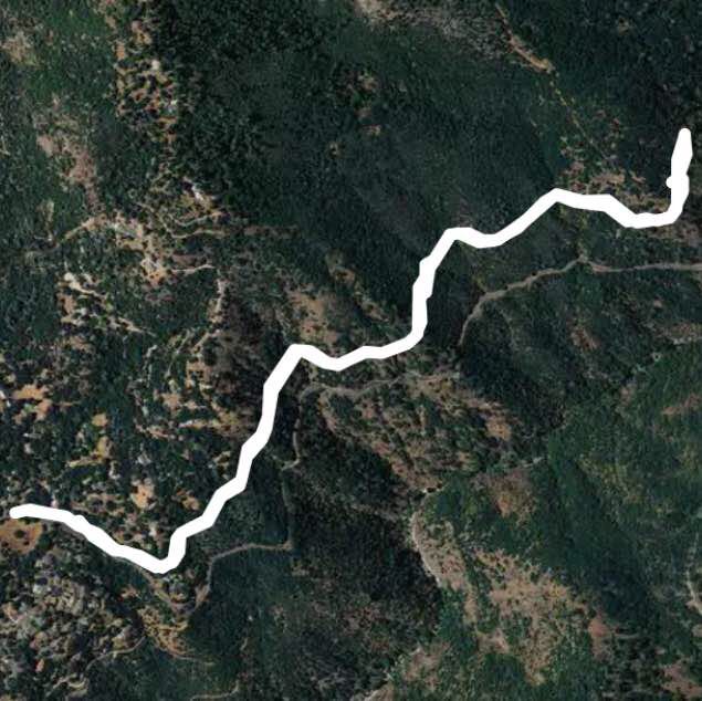 Westside Trail walking route map in Tuolumne