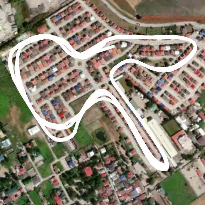 Solana walking route map in Bacolor