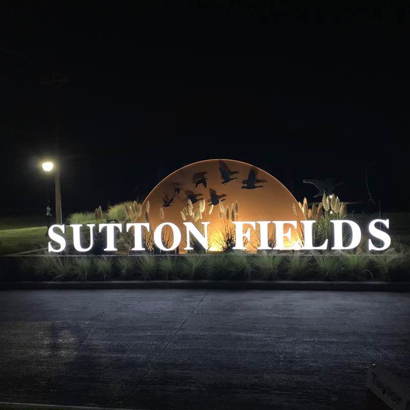 Sutton Fields Community  walking route map in Prosper