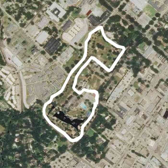 Park! walking route map in Lafayette