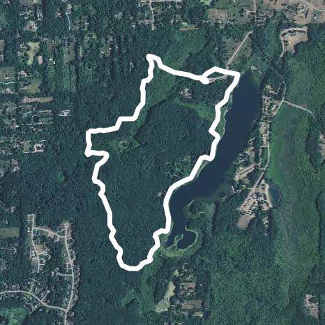 Independance Oaks walking route map in Village of Clarkston