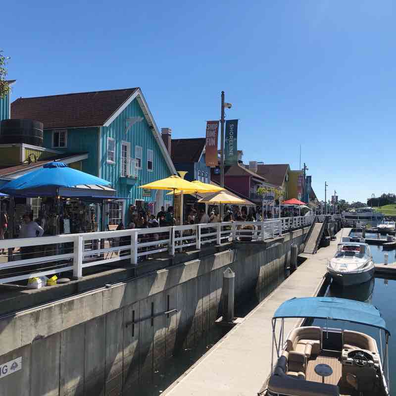 Naples to Queen Mary Loop walking route map in Seal Beach
