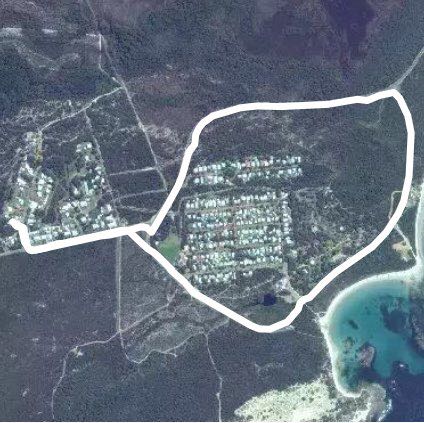 Peaceful Bay Ring Road walking route map in Peaceful Bay