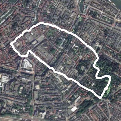 Dordt center and park Merwestein walking route map in Dordrecht