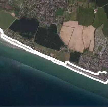 East to West Wittering walking route map in Bracklesham Bay