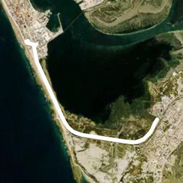 PN Bay of Cádiz walking route map in Cádiz