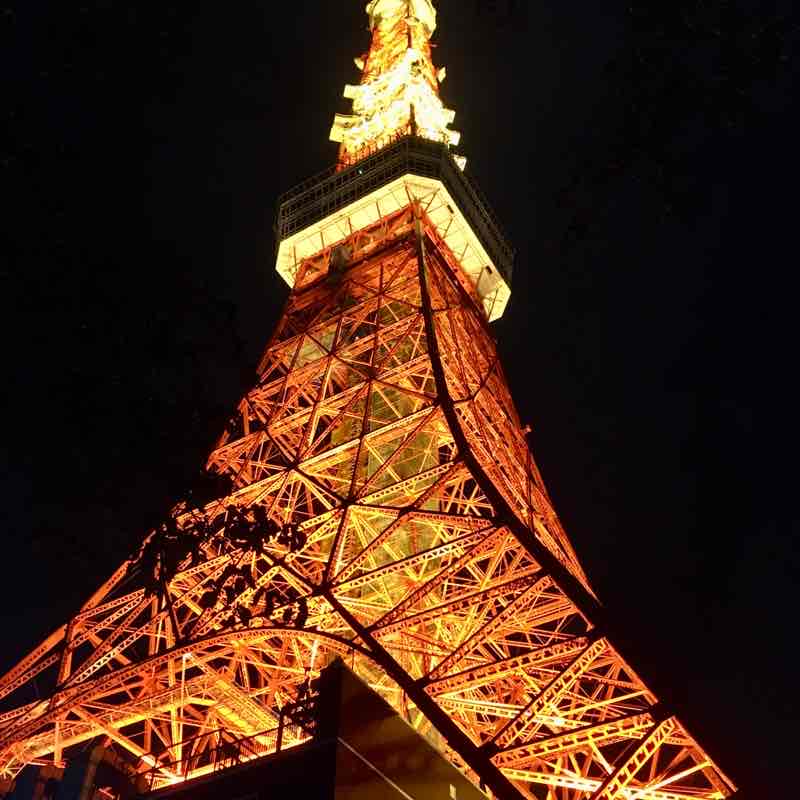 From Hibiya to Tokyo Tower walking route map in Chuo City