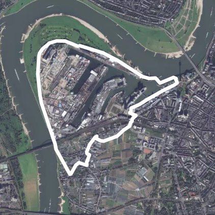 durch den Medienhafen und am Rhein lang