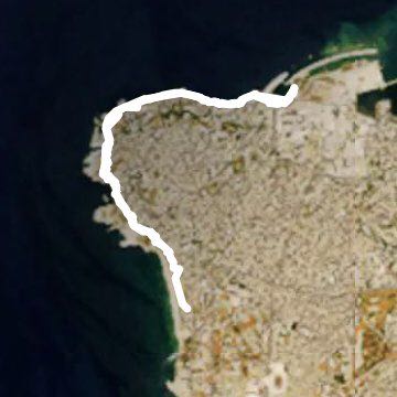 Rawshe walking route map in Baabda