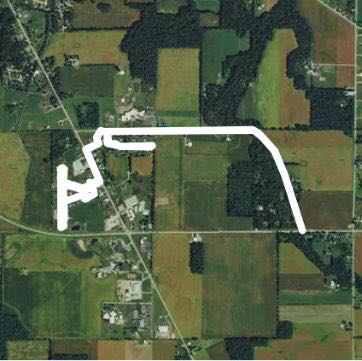 201 run/walk walking route map in Tiffin