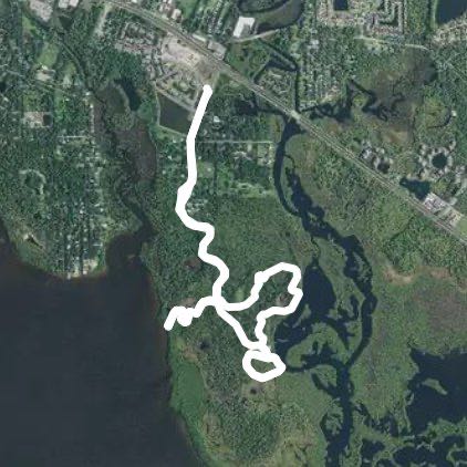 Nature run walking route map in Town 'n' Country