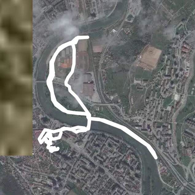 Kamberovice round walking route map in Zenica