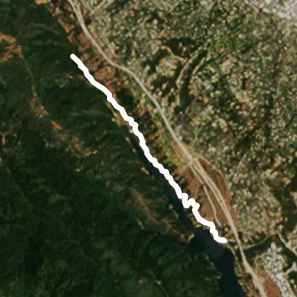 Sawyer Camp Trail walking route map in San Mateo