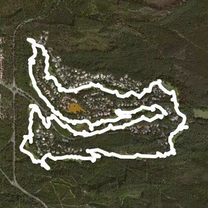 Seignosse Golf walking route map in Seignosse