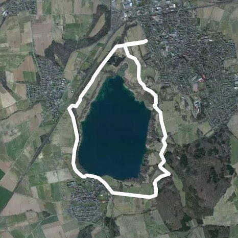 Borkener See walking route map in Borken