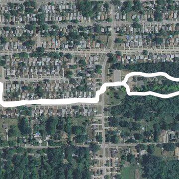 Normandy 1 walking route map in St. Clair Shores
