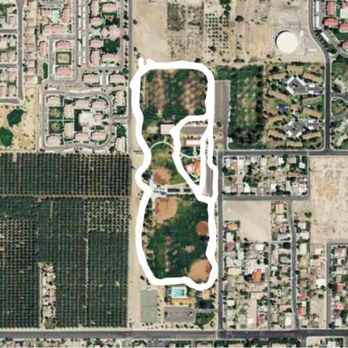 Bagduma Park walking route map in Thermal