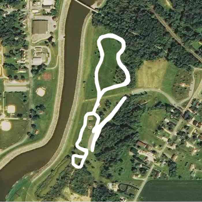 Walsh Park walking route map in Fremont