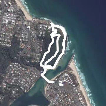 Bruleigh Hill National Park walking route map in Burleigh Heads