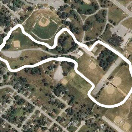 Perryville park trail walking route map in Perryville
