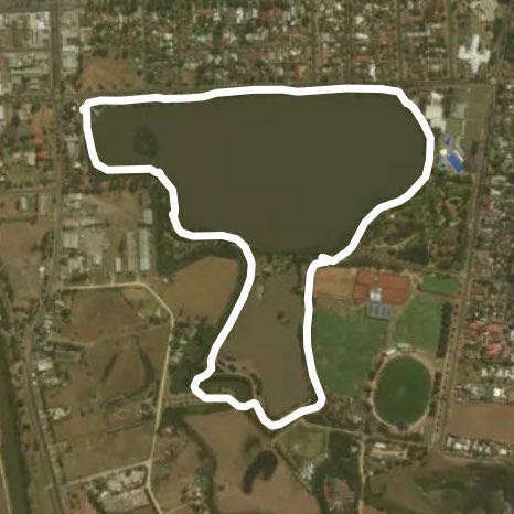 2 Lakes Sale walking route map in Sale