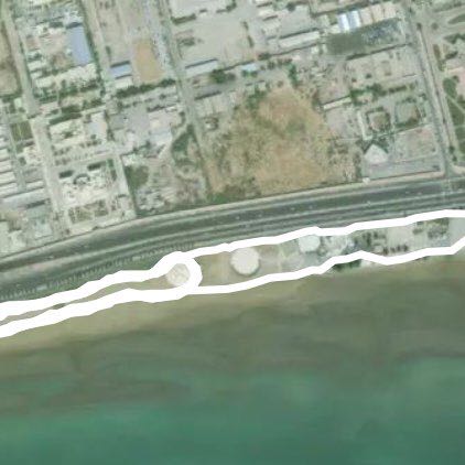 Dolat park walking route map in Bandar Abbas