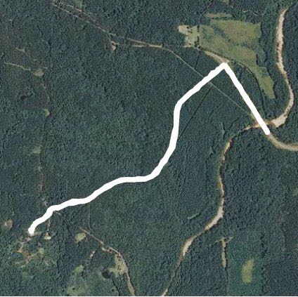 Posey and Zetus walking route map in Brookhaven