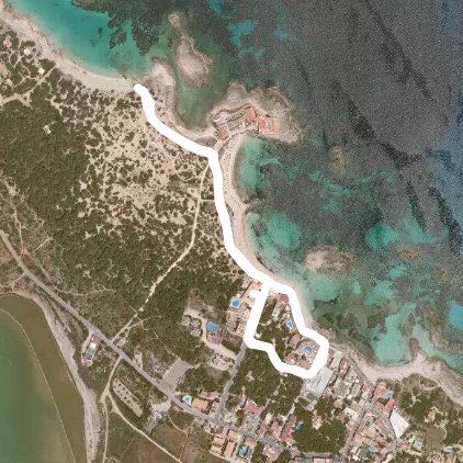 Es Pujols walking route map in Formentera