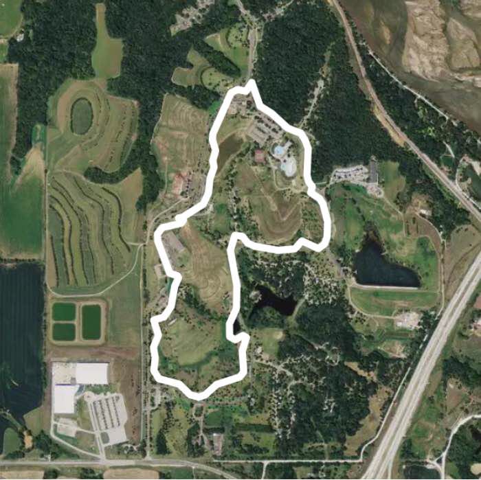 Mahoney park walking route map in South Bend