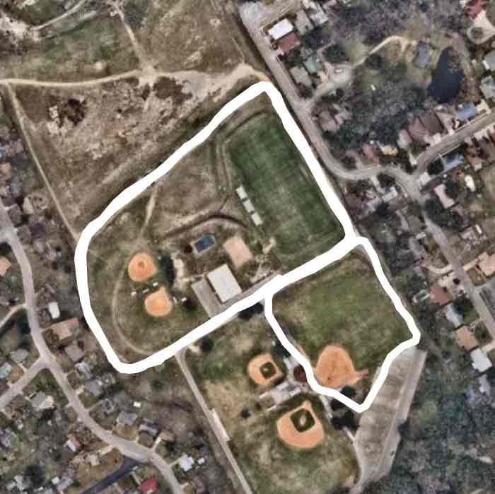 Universal City Park walking route map in Schertz