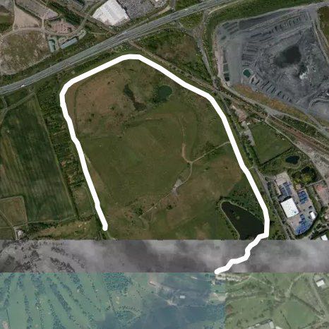 Bridge racecourse walking route map in Pontefract