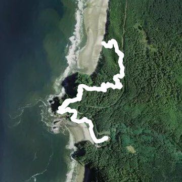 Hobbit Trail - Heceta Lighthouse Trail walking route map in Dunes City